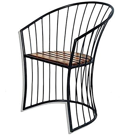 Solid Wood & Wrought Iron Chair Product Image