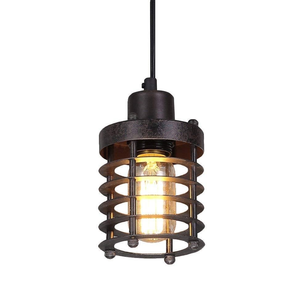 Mini Cage Rustic Pendant Light Lamp Product Image