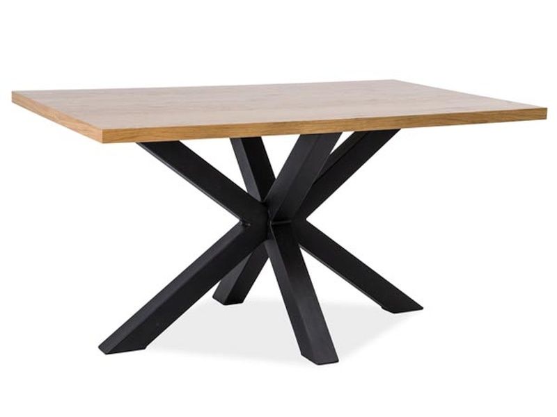 CROSS Wooden Table with Metal Legs